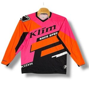 KLIM Race Spec Jersey Snowmobile Hi-Vis Knockout Pink Racing MX Moto Men's XL